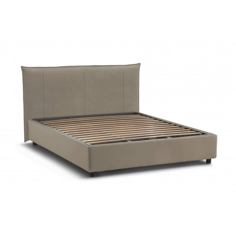 foto del prodotto letto matrimoniale ambassador, letto contenitore con rivestimento in tessuto, 100 made in italy, apertura frontale, adatto per materasso cm 160x200,