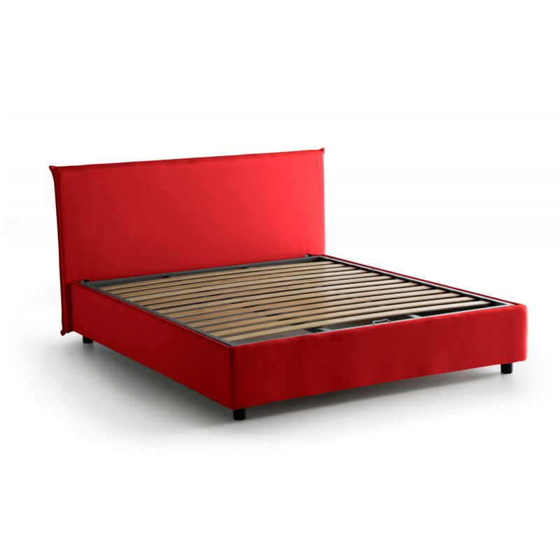 foto del prodotto letto matrimoniale betty, letto contenitore con rivestimento in tessuto, 100 made in italy, apertura frontale, adatto per materasso cm 160x190,