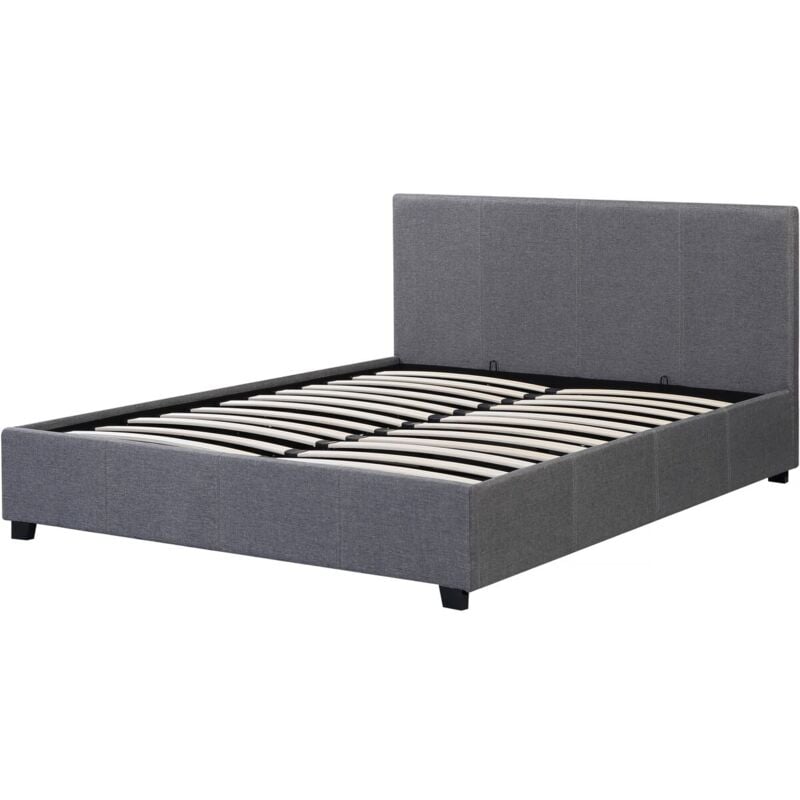 foto del prodotto letto matrimoniale con contenitore carla 140 x 190 grigio