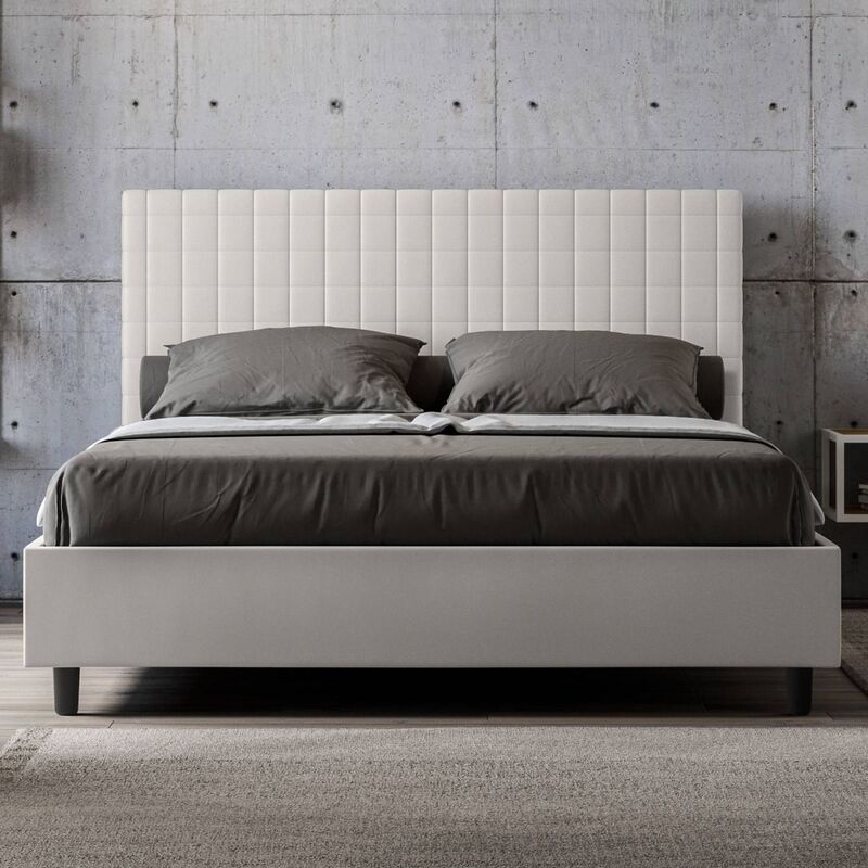 foto del prodotto letto matrimoniale con contenitore e rete sunny bianco