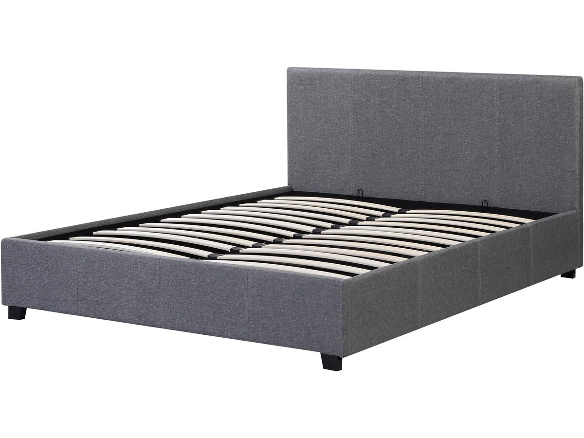 foto del prodotto letto matrimoniale con contenitore quot carla quot 140 x 190 grigio