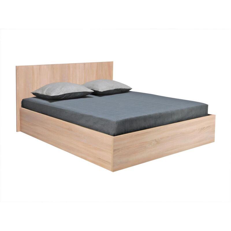foto del prodotto letto matrimoniale contenitore 160 x 200 cm colore naturale elphege