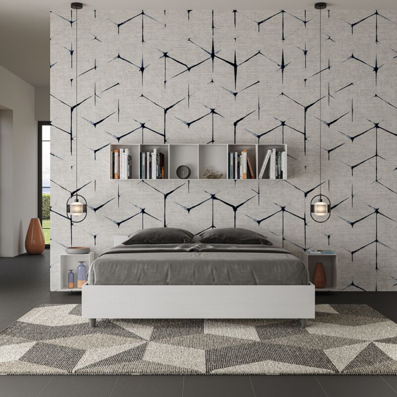 foto del prodotto letto matrimoniale contenitore 160x190 bianco frassino nuamo