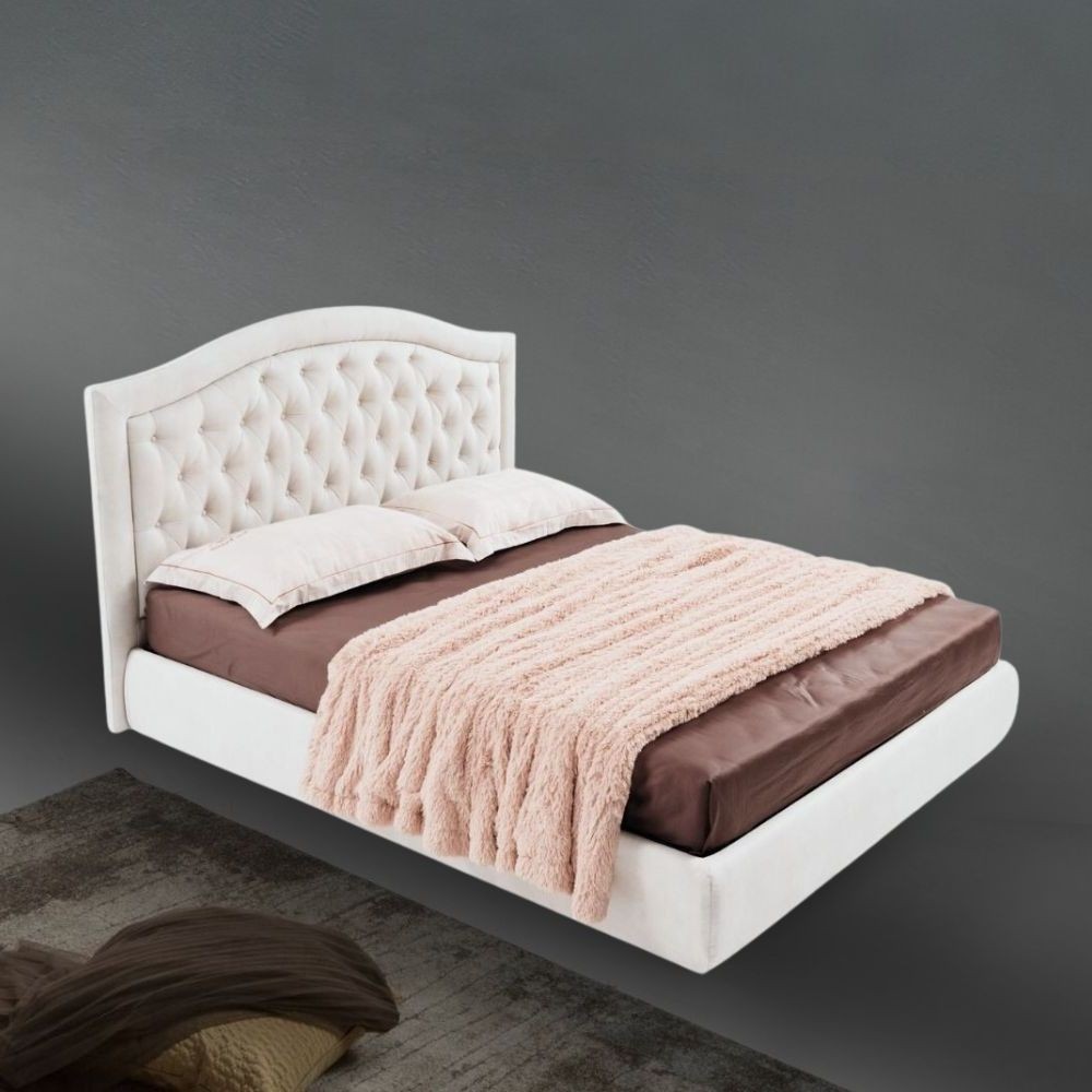 foto del prodotto letto matrimoniale contenitore flatia colore bianco