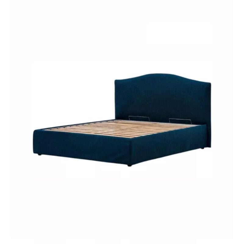foto del prodotto letto matrimoniale contenitore hill blu 160x190 cm