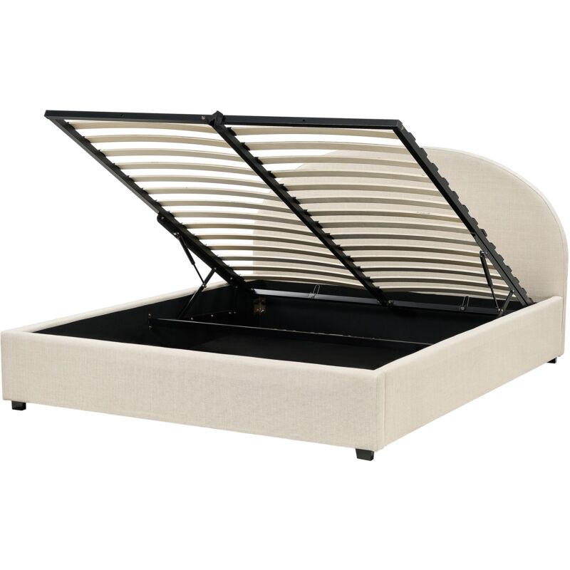 foto del prodotto letto matrimoniale contenitore minimalista 160 x 200 beige vaucluse