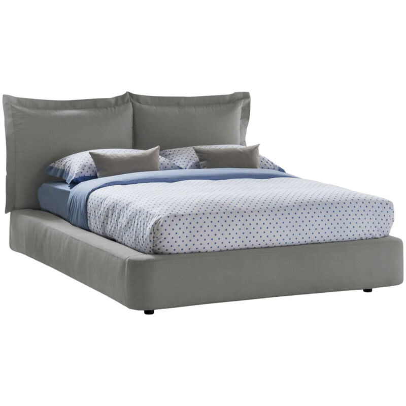 foto del prodotto letto matrimoniale cornelia, letto contenitore con rivestimento in tessuto, 100 made in italy, apertura frontale, adatto per materasso 160x190 cm,