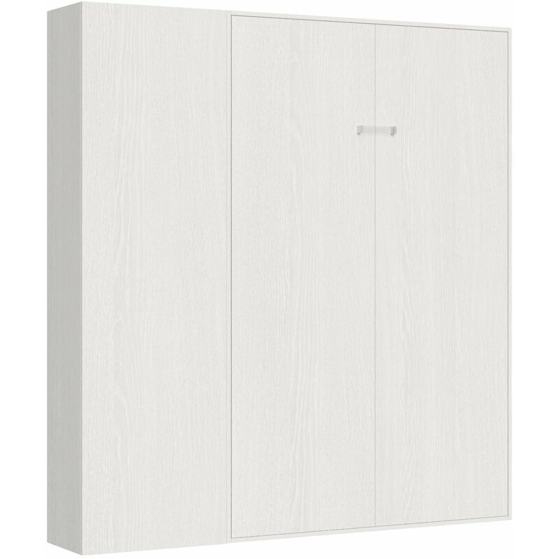 foto del prodotto letto matrimoniale francese a scomparsa salvaspazio kentaro h210 cm bianco