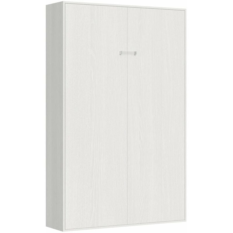 foto del prodotto letto matrimoniale francese a scomparsa salvaspazio kentaro h210 cm bianco