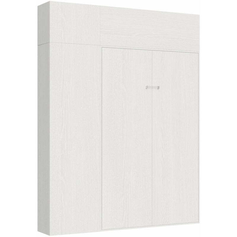 foto del prodotto letto matrimoniale francese a scomparsa salvaspazio kentaro h250 cm bianco