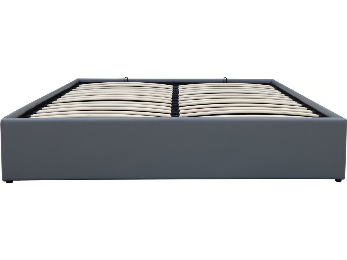 foto del prodotto letto matrimoniale in pvc quot ava quot con contenitore 140 x 190 cm grigio