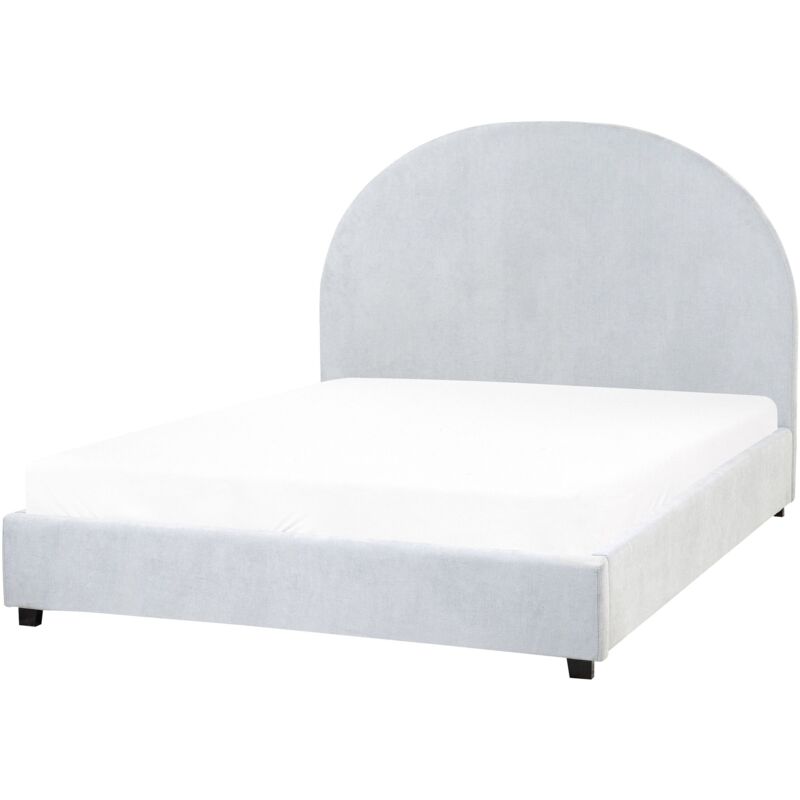 foto del prodotto letto matrimoniale in tessuto azzurro 140 x 200 vaucluse