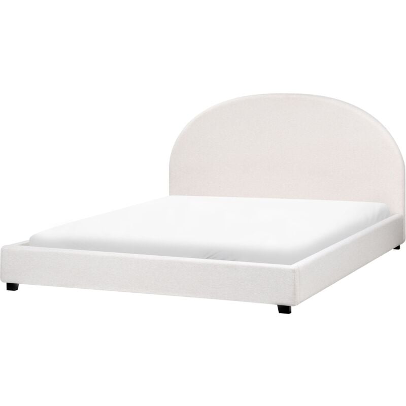 foto del prodotto letto matrimoniale in tessuto bianco sporco 180 x 200 vaucluse
