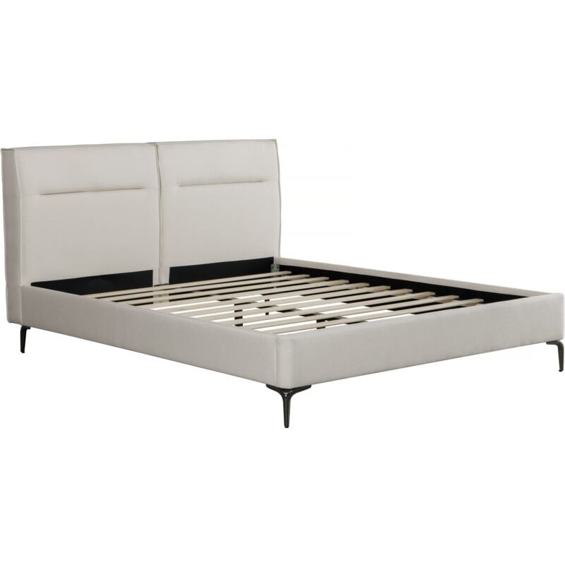 foto del prodotto letto matrimoniale in tessuto di design moritz 160 x 200 cm beige