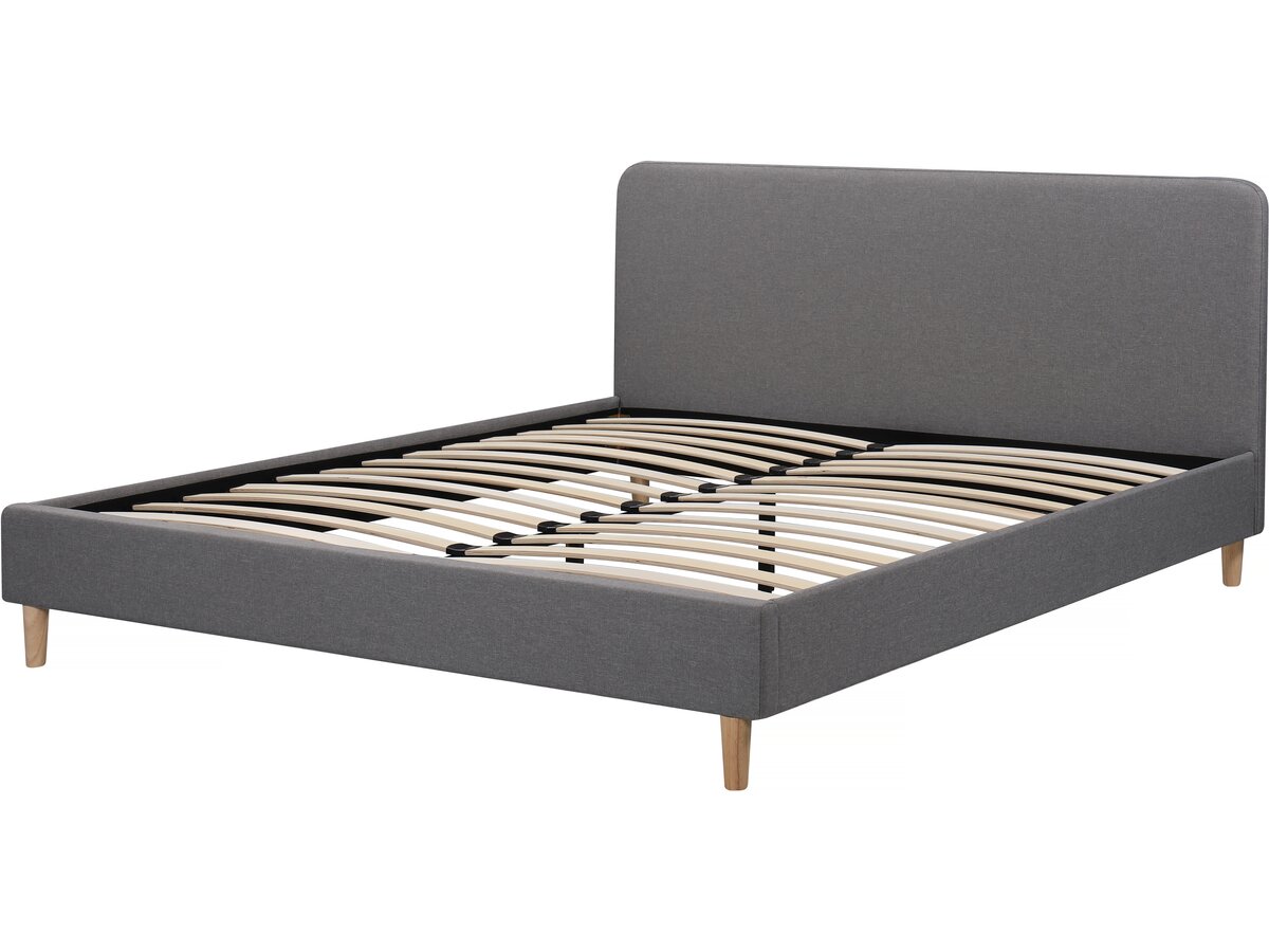 foto del prodotto letto matrimoniale in tessuto quot louise quot 160 x 200 cm grigio
