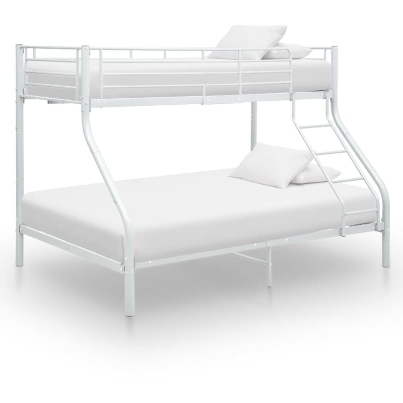 foto del prodotto letto matrimoniale moderno ,letto a castello struttura letto ,bianco in metallo 140x200 cm 90x200 cm itd23366