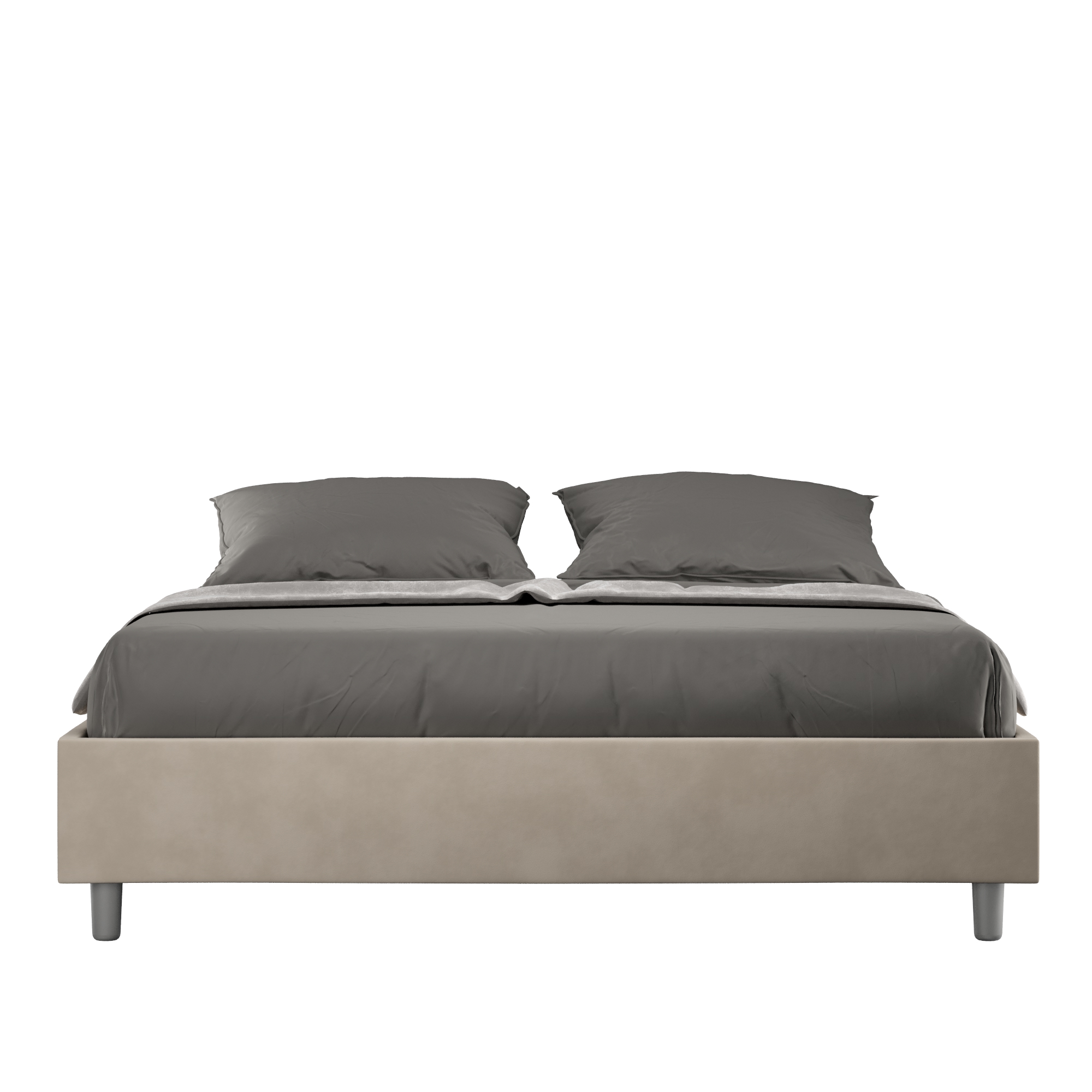 foto del prodotto letto matrimoniale sommier 160x190 cm senza rete azelia sabbia