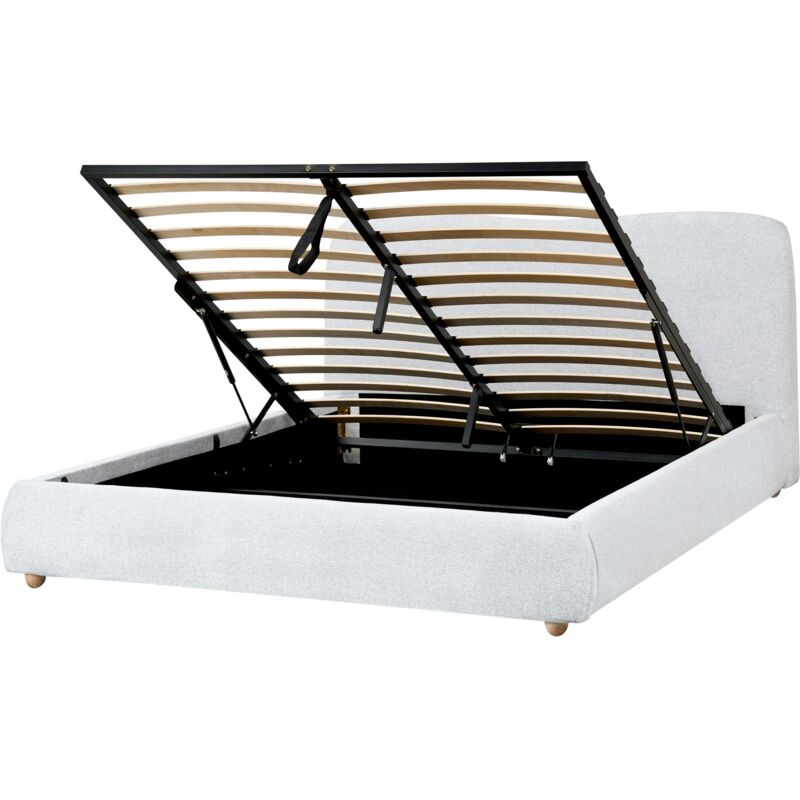 foto del prodotto letto minimalista con contenitore 160 x 200 cm moderno beige chiaro blagnac