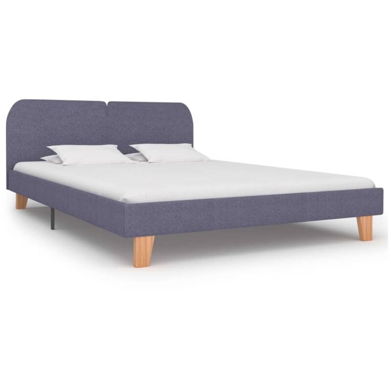 foto del prodotto letto moderno elegante grigio chiaro in tessuto varie dimensioni dimensioni 180x200 cm