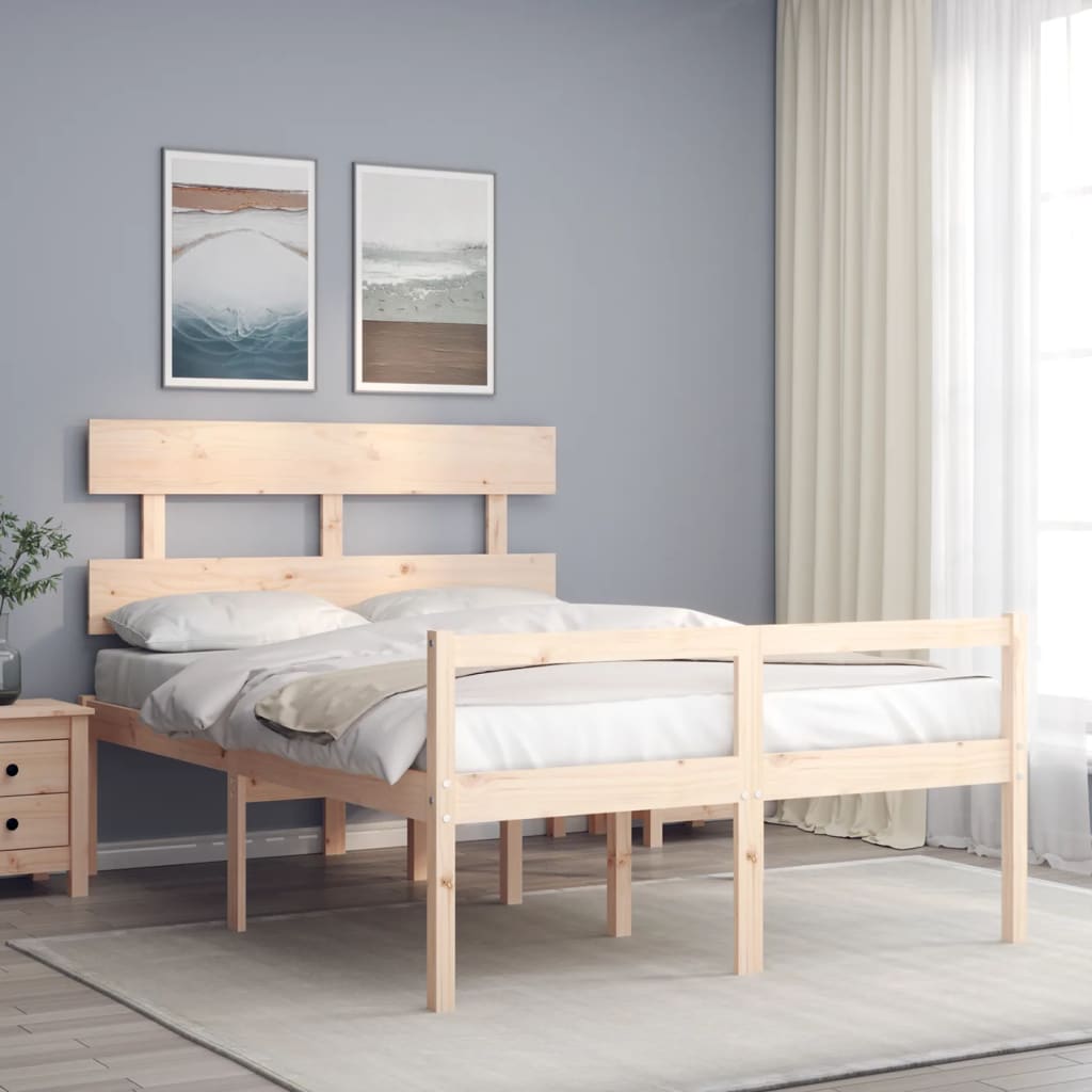 foto del prodotto letto per anziani con testiera 140x200 cm in legno massellocod mxl 77057