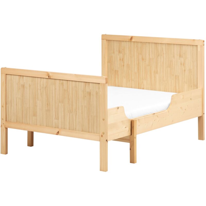 foto del prodotto letto per bambini allungabile in legno di pino ue misura singola 3ft 90 x130 160 200 cm con rete a doghe in legno chiaro montigny