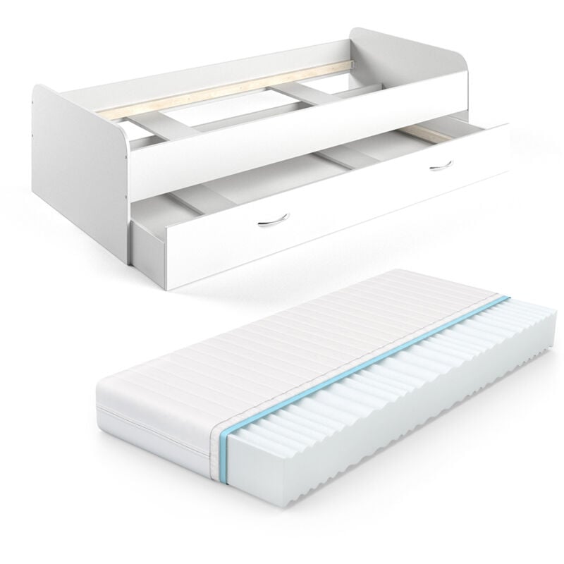 foto del prodotto letto per bambini enzo, bianco, 90x200 cm con materasso, vitalispa
