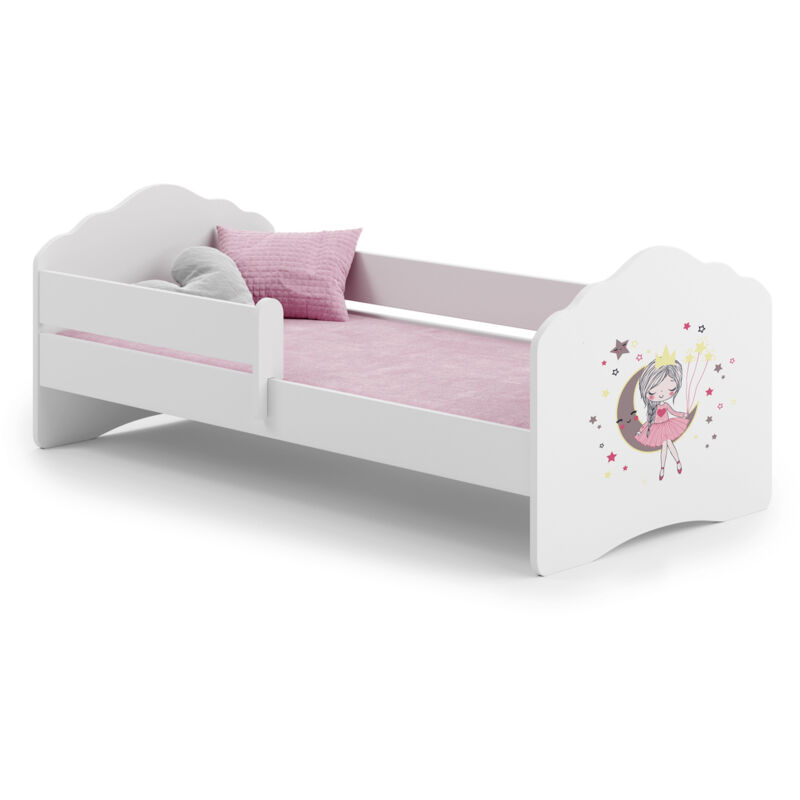 foto del prodotto letto per bambini fala 160x80 con ringhiera principessa addormentata