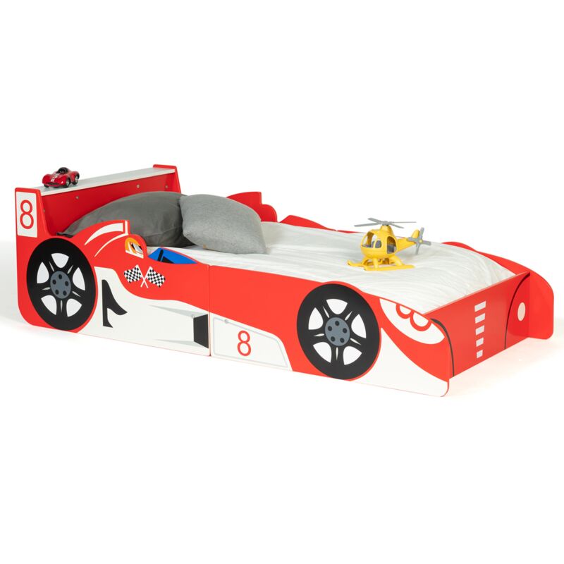 foto del prodotto letto per bambini formula 1 rosso 70x140 cm teddi