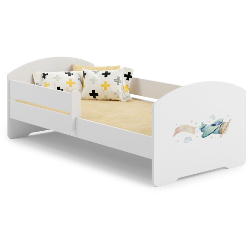 foto del prodotto letto per bambini luk 160x80 con ringhiera aeroplano