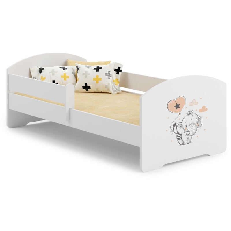 foto del prodotto letto per bambini luk 160x80 con ringhiera elefantino