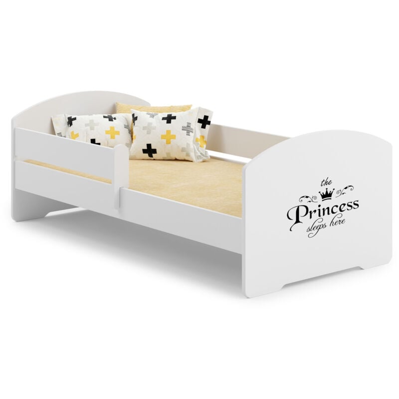 foto del prodotto letto per bambini luk 160x80 con ringhiera princess