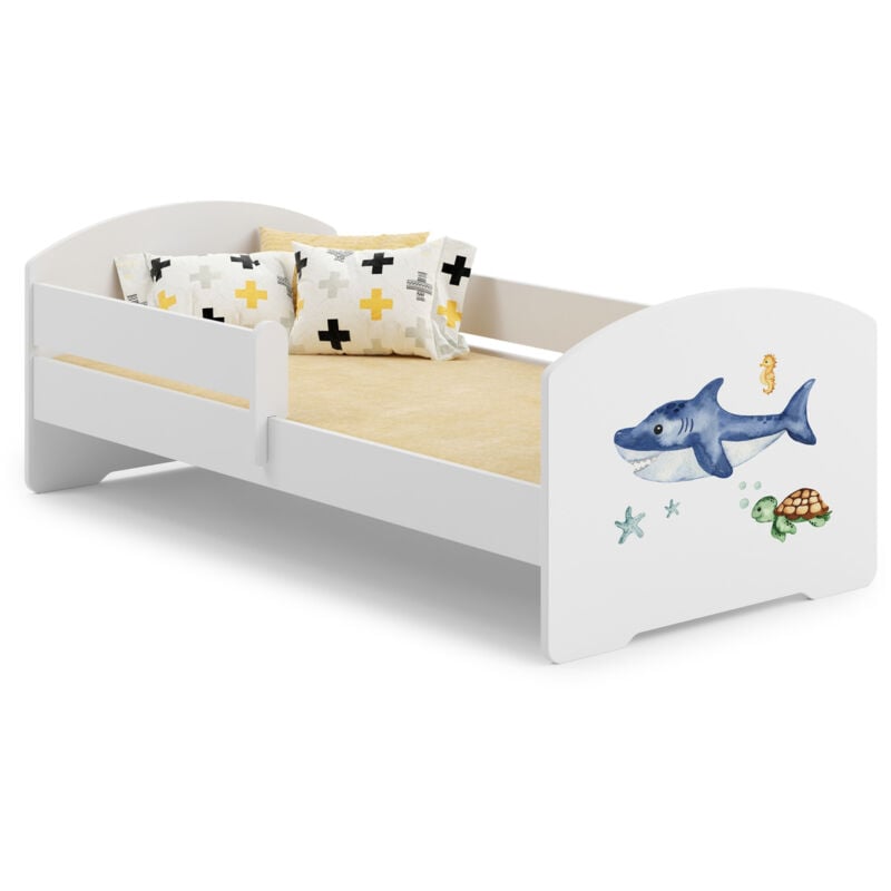 foto del prodotto letto per bambini luk 160x80 con ringhiera shark