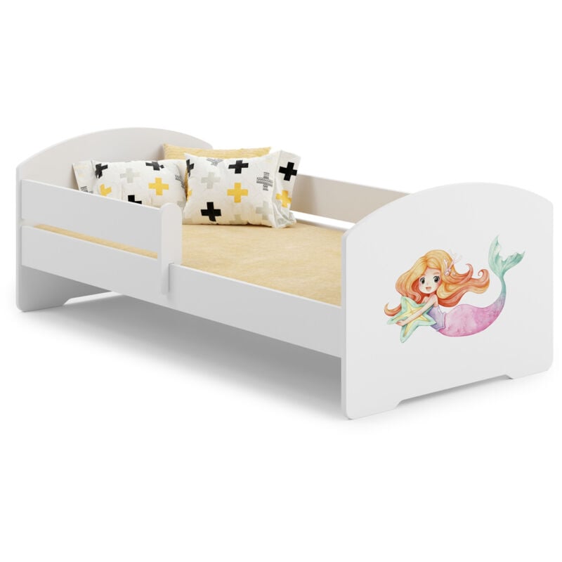 foto del prodotto letto per bambini luk 160x80 con ringhiera sirena