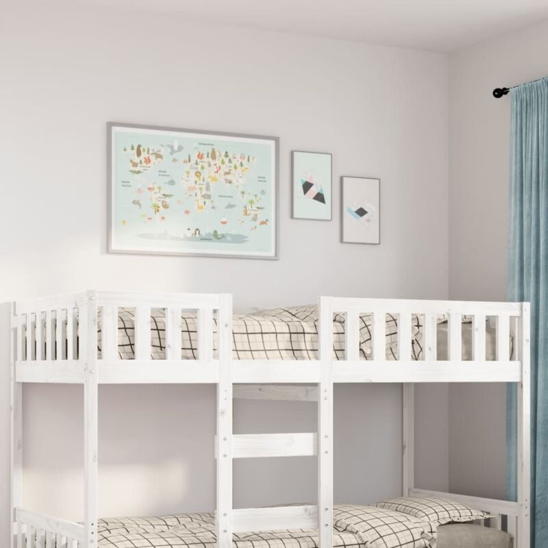 foto del prodotto letto per bambini senza materasso bianco 90x200cm massello pino vidaxl