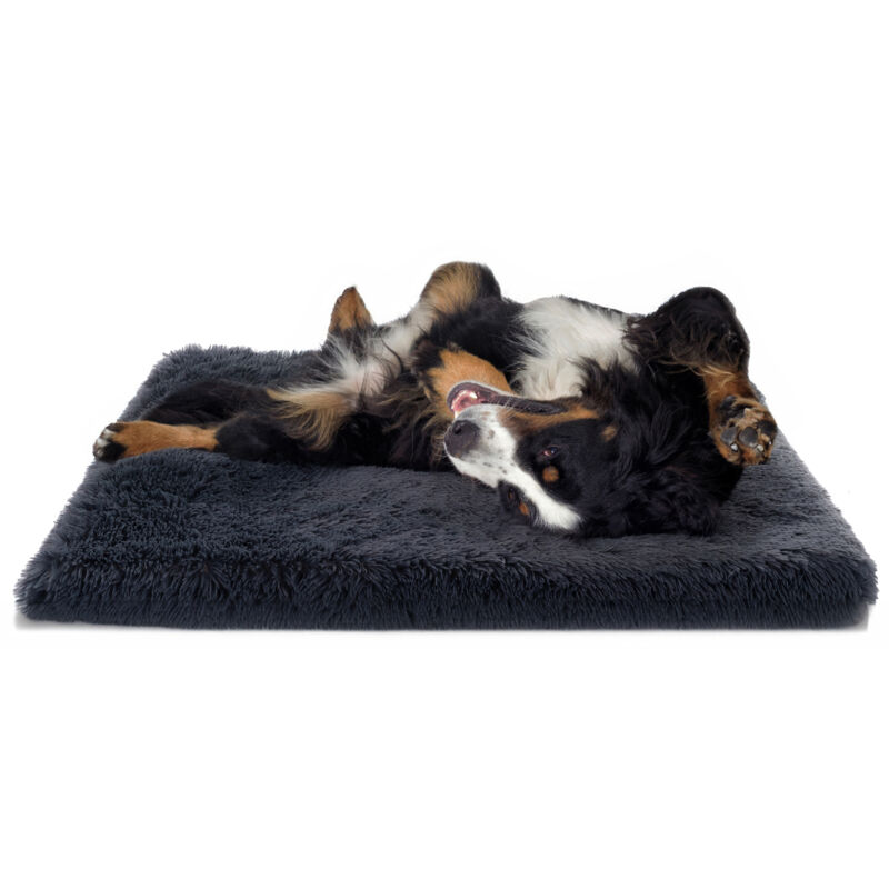 foto del prodotto letto per cani per gatti soffice cuscino divano coperta cestino per cani antracite, 80x120 cm paco home