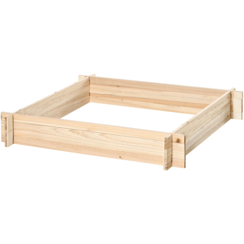 foto del prodotto letto per orto da esterno in legno montaggio senza viti outsunny
