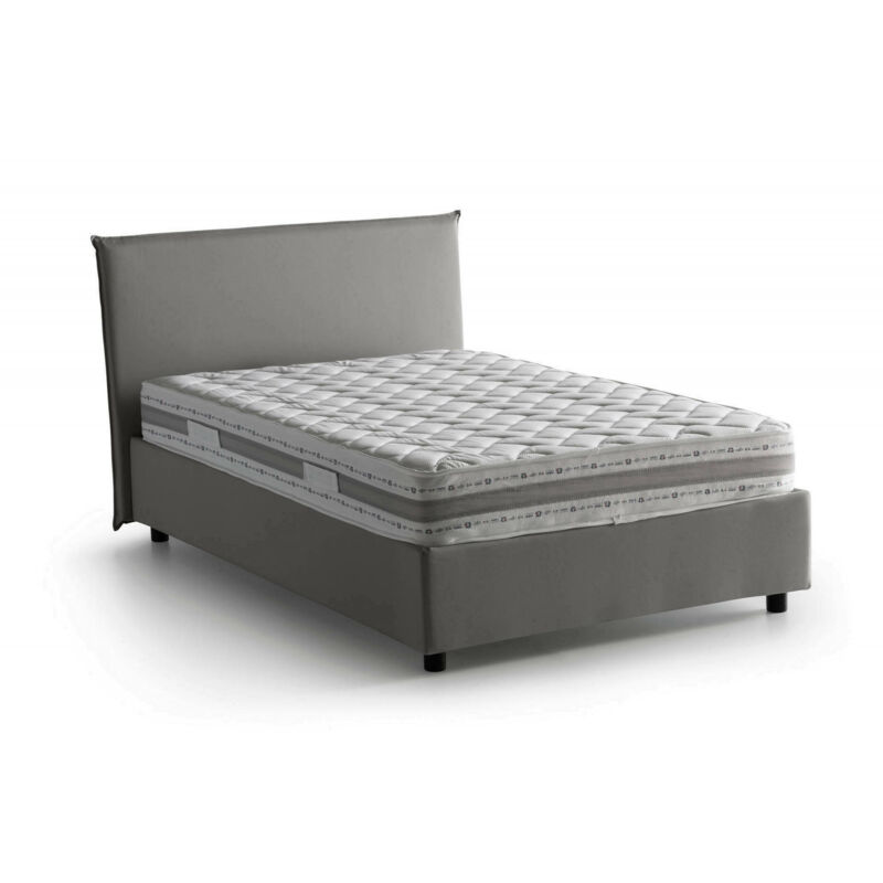 foto del prodotto letto piazza e mezza alush, letto contenitore con rivestimento in tessuto, 100 made in italy, apertura frontale, con materasso cm 120x190 incluso,