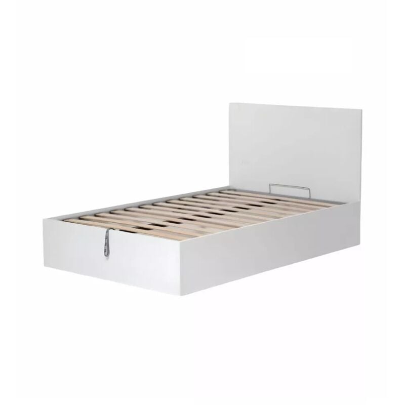 foto del prodotto letto piazza e mezza contenitore hi box bianco 120x190 cm