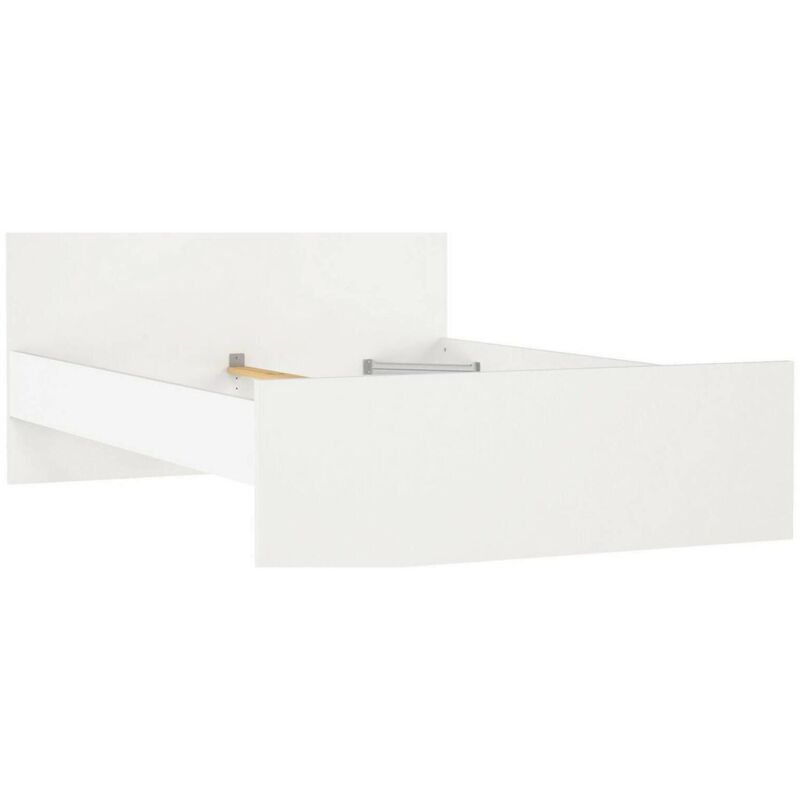 foto del prodotto letto piazza e mezza gustava, sommier per camera da letto, giroletto per stanza, struttura porta materasso, 197x146 h80 cm, bianco - dmora