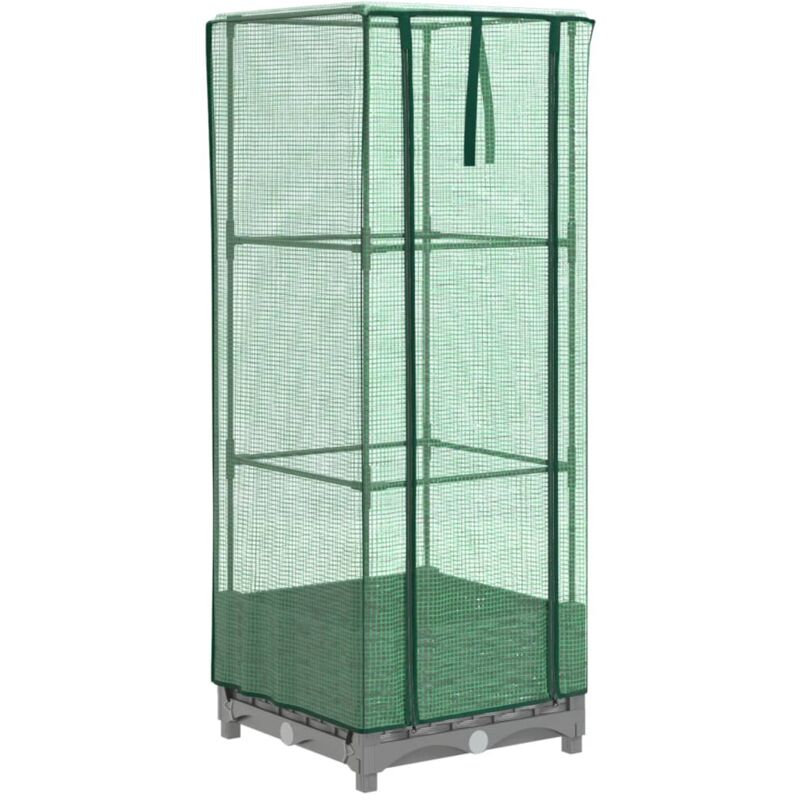 foto del prodotto letto rialzato con copertura serra effetto rattan 40x40x123 cm vidaxl
