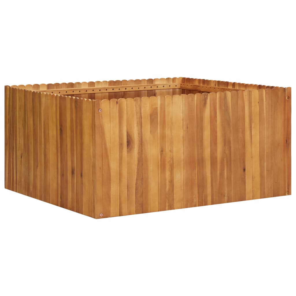 foto del prodotto letto rialzato da giardino 100x100x50 cm in massello di acacia cod mxl 42202