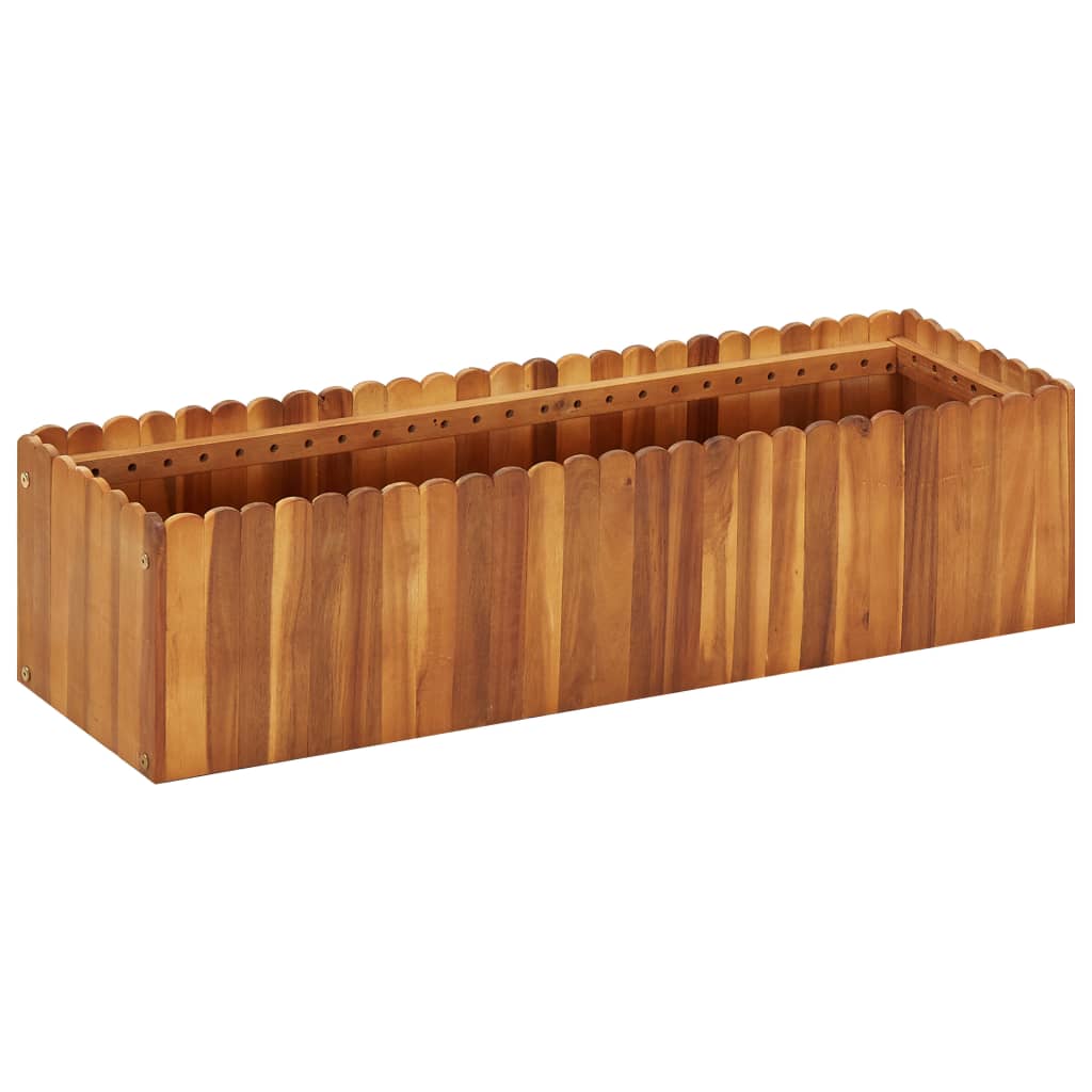 foto del prodotto letto rialzato da giardino 100x30x25 cm in massello di acacia cod mxl 66855