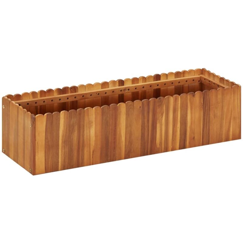 foto del prodotto letto rialzato da giardino 100x30x25 cm in massello di acacia vidaxl