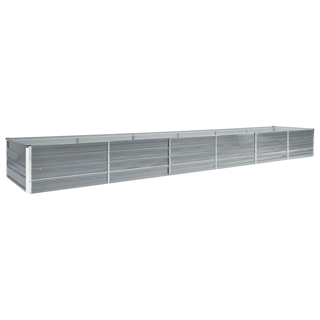 foto del prodotto letto rialzato da giardino acciaio zincato 480x80x45 cm grigio cod mxl 68484