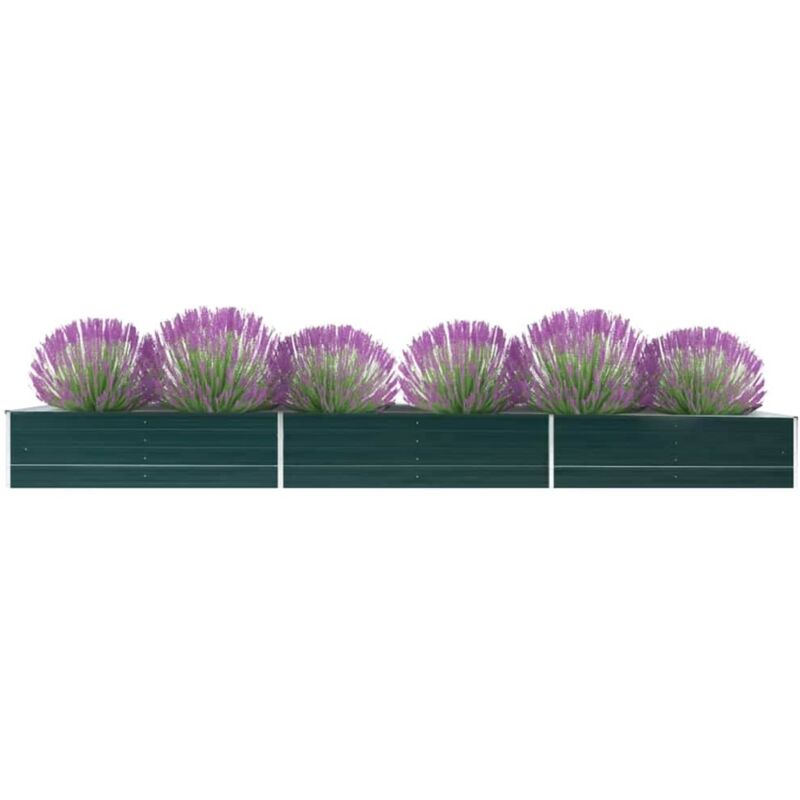 foto del prodotto letto rialzato da giardino in acciaio zincato 480x80x45cm verde vidaxl