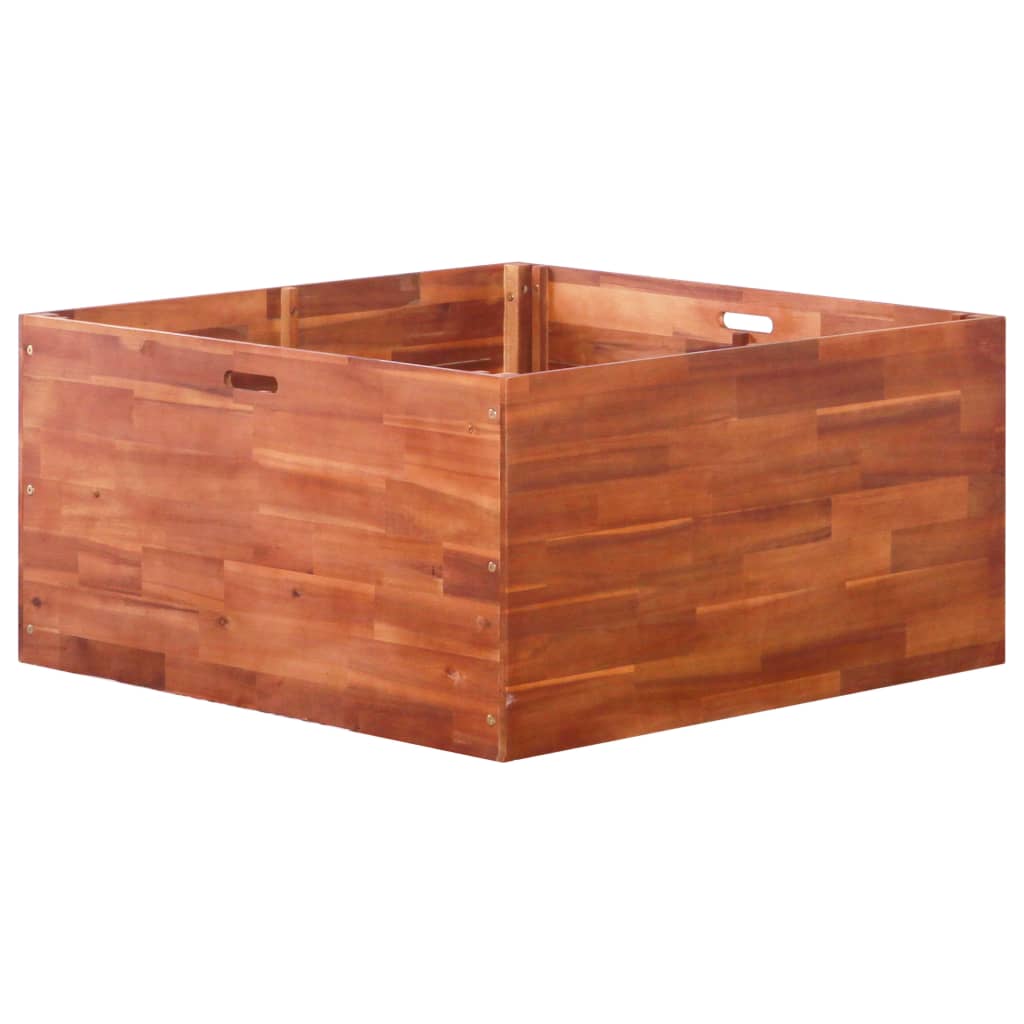 foto del prodotto letto rialzato da giardino in legno di acacia 100x100x50 cm cod mxl 66979