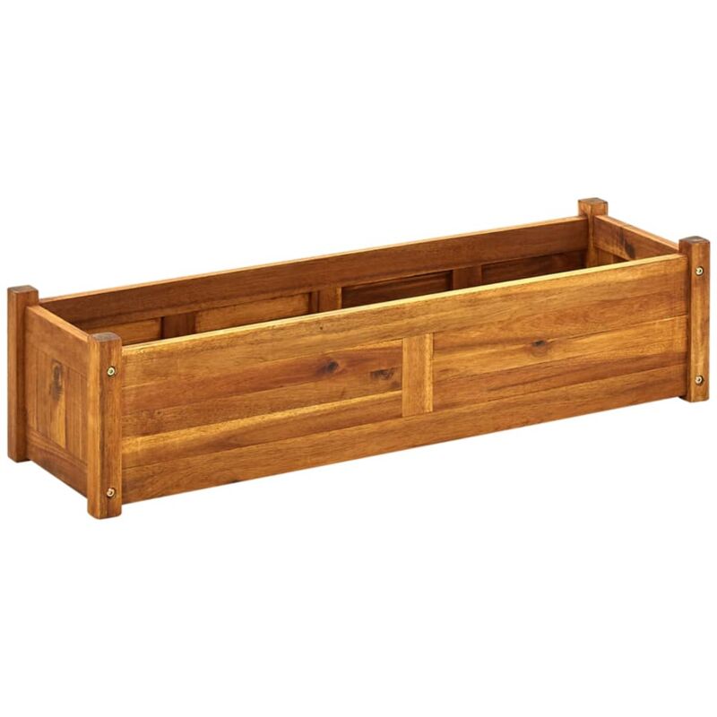 foto del prodotto letto rialzato da giardino in legno di acacia 100x30x25 cm vidaxl