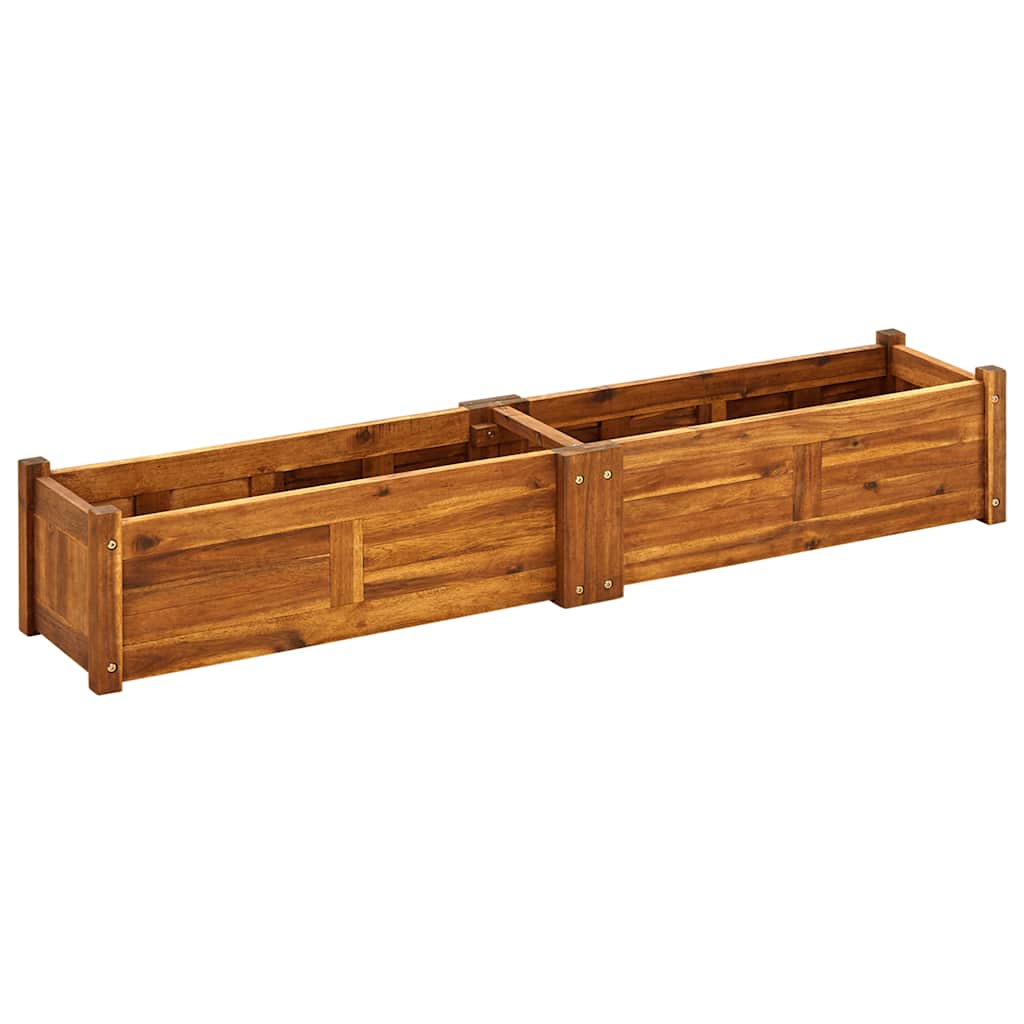 foto del prodotto letto rialzato da giardino in legno di acacia 150x30x25 cm cod mxl 67252