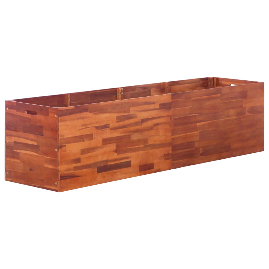 foto del prodotto letto rialzato da giardino in legno di acacia 200x50x50 cm cod mxl 40451