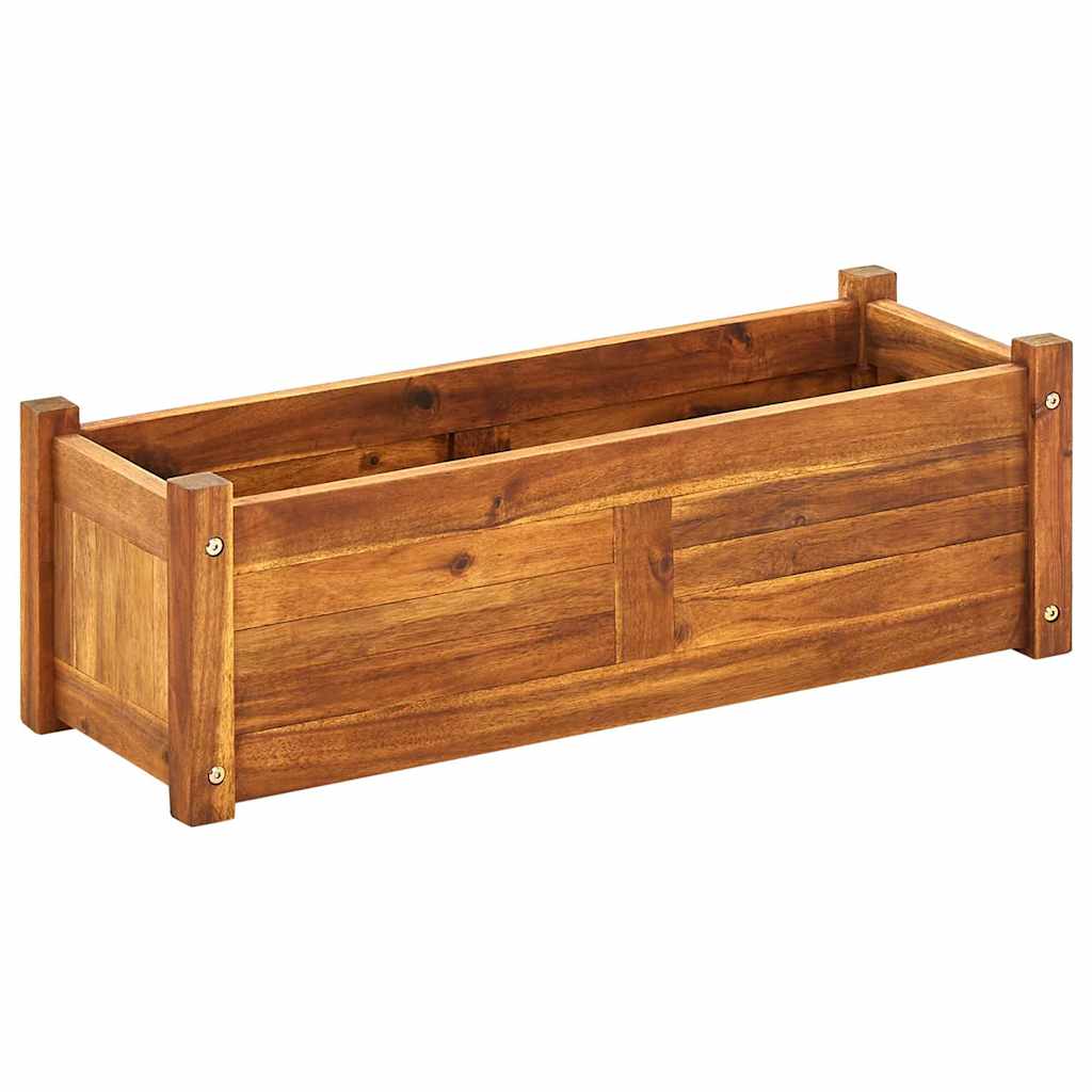 foto del prodotto letto rialzato da giardino in legno di acacia 76x27,6x25 cm cod mxl 67147